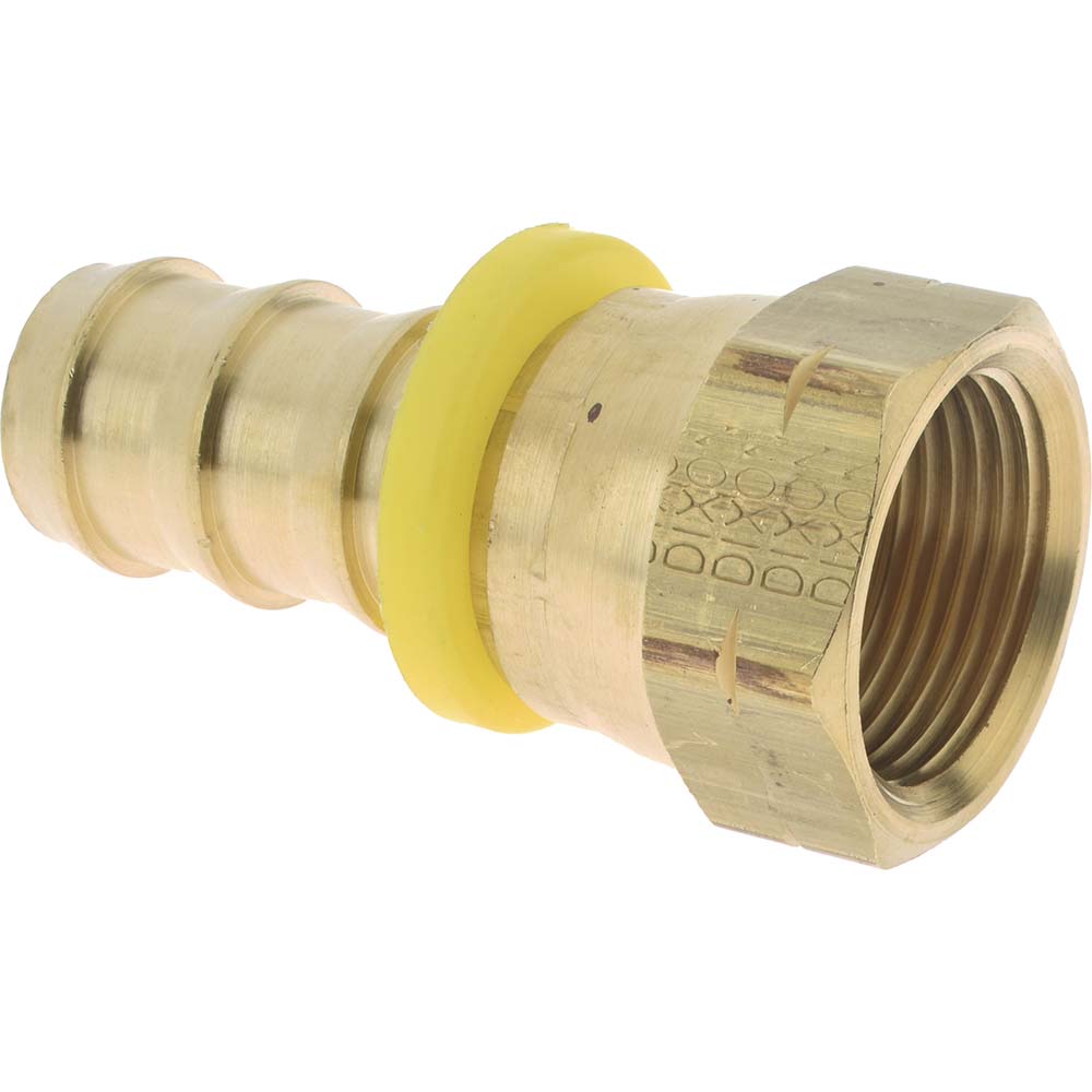 Dixon Valve & Coupling 2841217C Barbed Push-On Hose Female Connector 11/16" UNF, Brass, 3/4" Barb