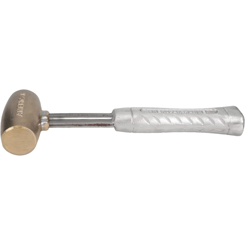American Hammer AM3BRAG Non-Marring Hammer 3 lb, 1-1/2" Face Dia, Brass Head