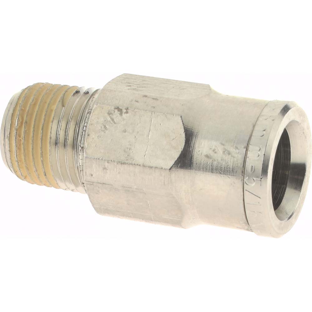 Norgren 124250518 Push-To-Connect Tube to Male & Tube to Male NPT Tube Fitting Pneufit Male Adapter, 1/8" Thread, 5/16" OD
