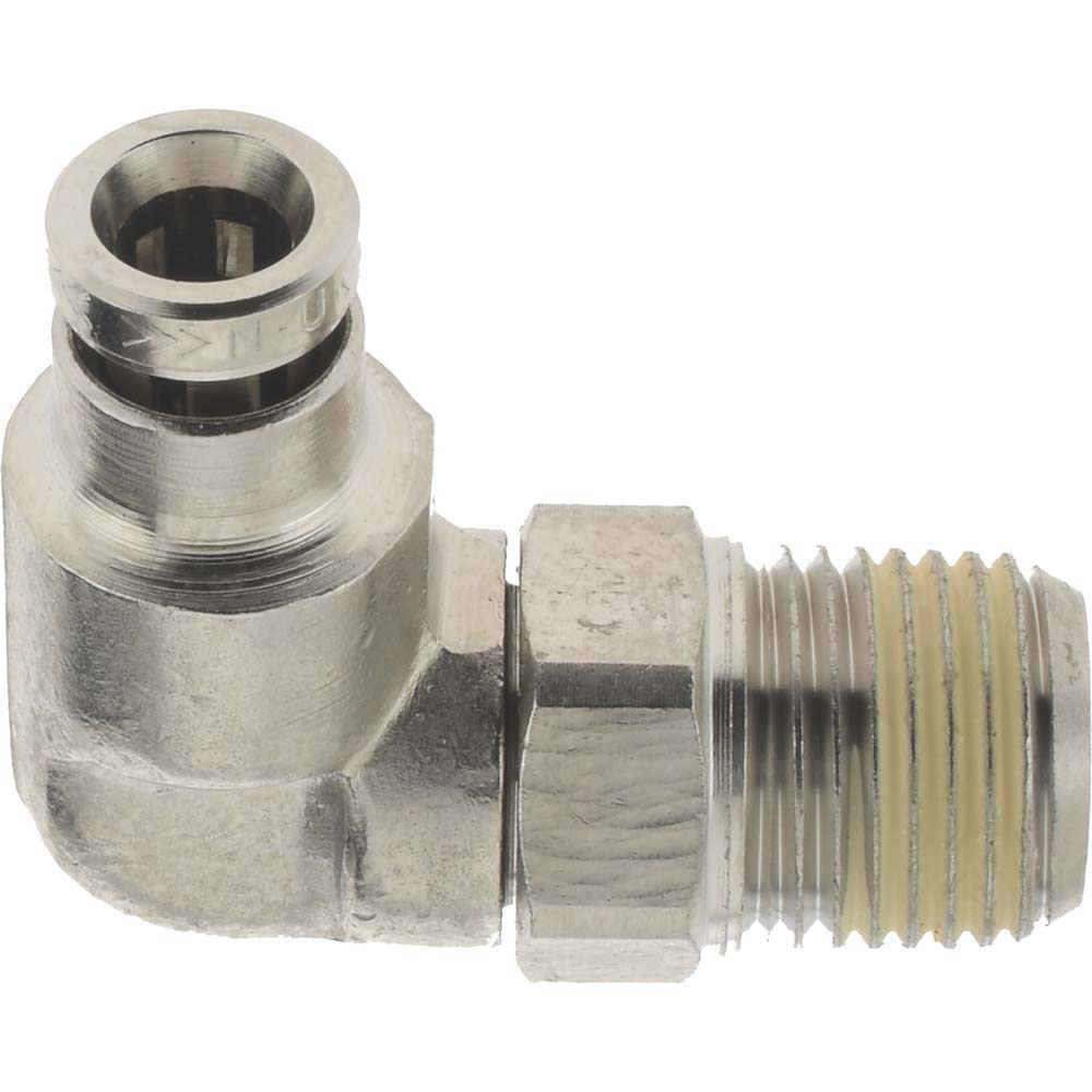 Norgren 124470218 Push-To-Connect Tube to Male & Tube to Male NPT Tube Fitting Pneufit Swivel Male Elbow, 1/8" Thread, 5/32" OD
