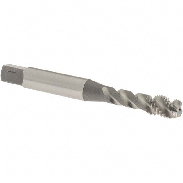 OSG 10900600 M6x1.00 Metric, 3 Flute, 50° Helix, Semi-Bottoming Chamfer, Bright Finish, High Speed Steel Spiral Flute STI Tap