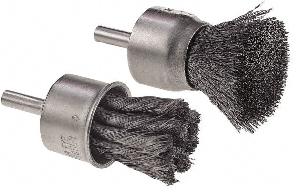 CGW Abrasives 60592 End Brushes 1" Dia, Steel, Crimped Wire