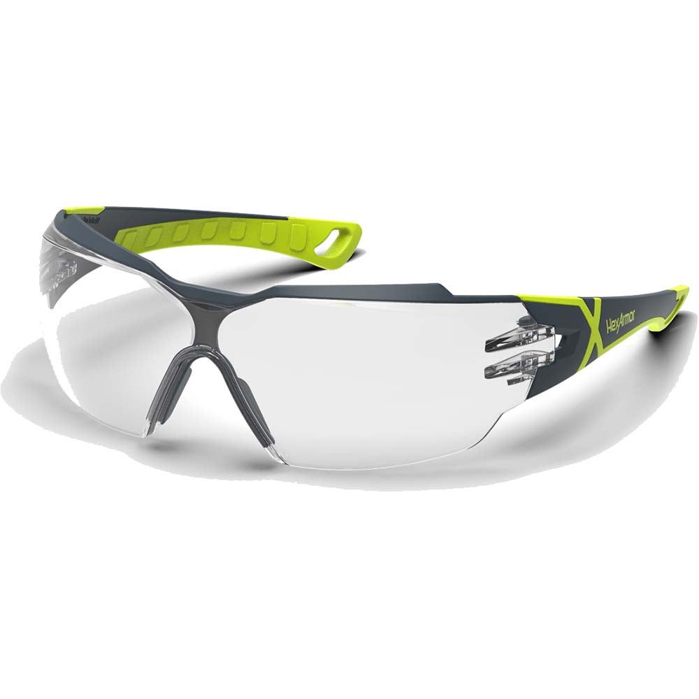 HexArmor 11-13001-02 Safety Glasses Anti-Fog & Scratch-Resistant, Polycarbonate, Clear Lenses, Frameless