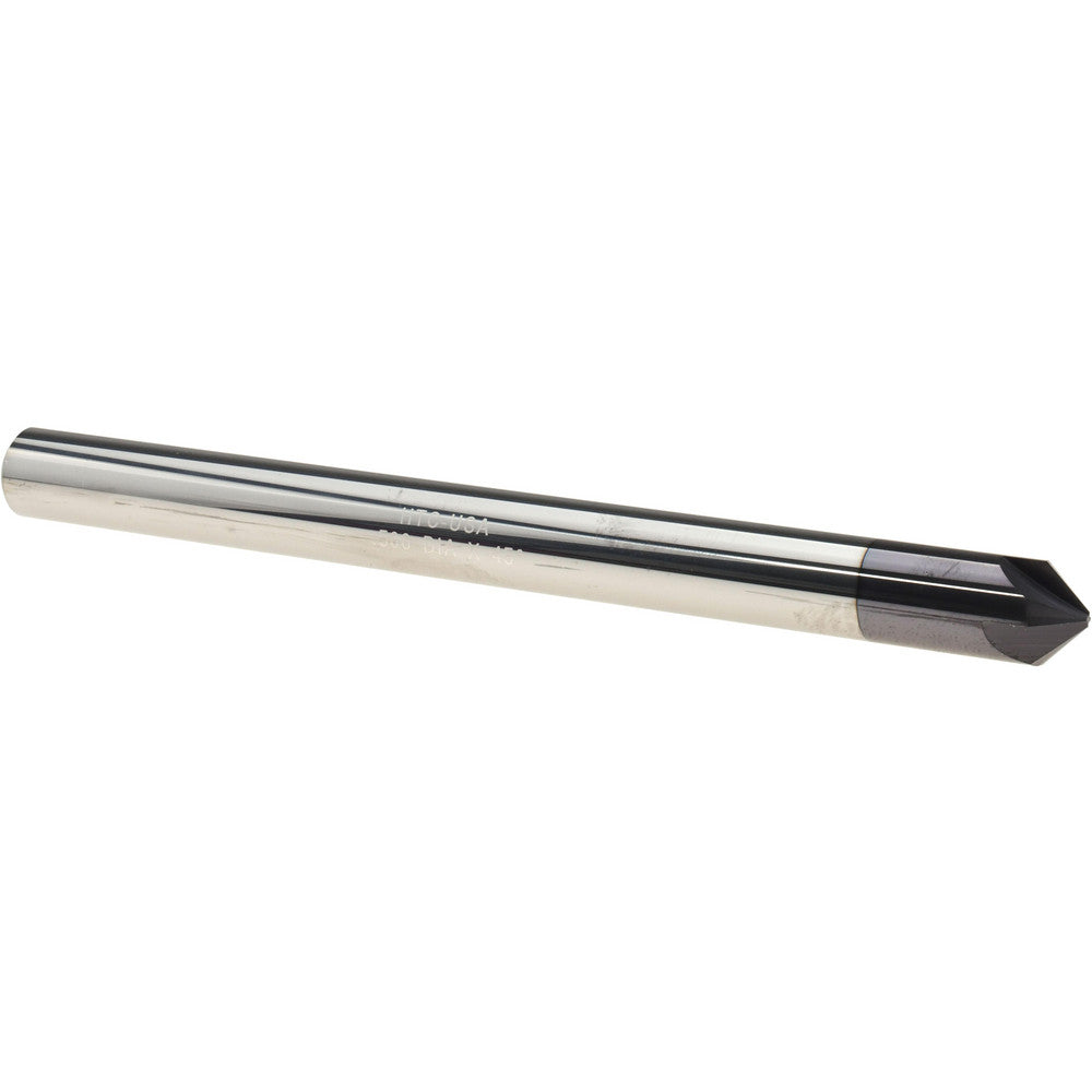 Harvey Tool 982445-C3 Chamfer Mill 1/2" Dia, 1/2" Shank Dia, 90 deg, 4 Flute, Solid Carbide, Single End