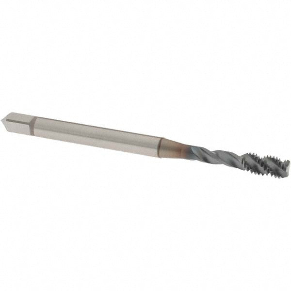 OSG 1650510008 Spiral Flute Tap #10-32, UNF, 3 Flute, Bottoming Chamfer, 3B Class of Fit, Powdered Metal, TiCN Finish