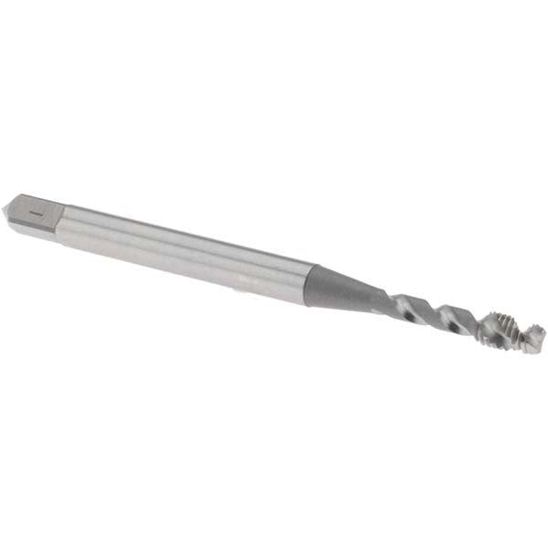 OSG 1303900100 #2-56 UNC, 2 Flute, 50° Helix, Semi-Bottoming Chamfer, Bright Finish, High Speed Steel Spiral Flute STI Tap