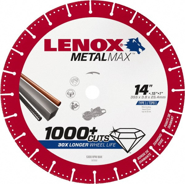 Lenox 1972932 Cut-Off Wheel Type 1 (01/41), 14" Dia, Diamond