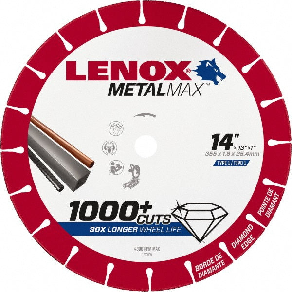 Lenox 1972929 Cut-Off Wheel Type 1 (01/41), 14" Dia, Diamond