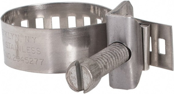 Ideal Tridon 6912051 Worm Gear Clamp SAE 12, 11/16 to 1-1/4" Dia, Stainless Steel Band