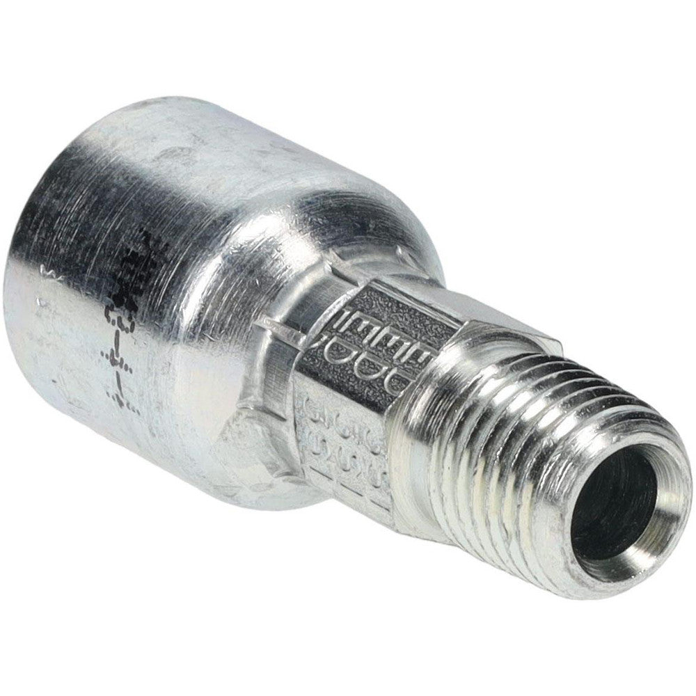 Parker 10143-4-4 Hydraulic Hose Male Rigid Fitting 0.25" ID, 4 mm, 1/4-18, 12,000 psi