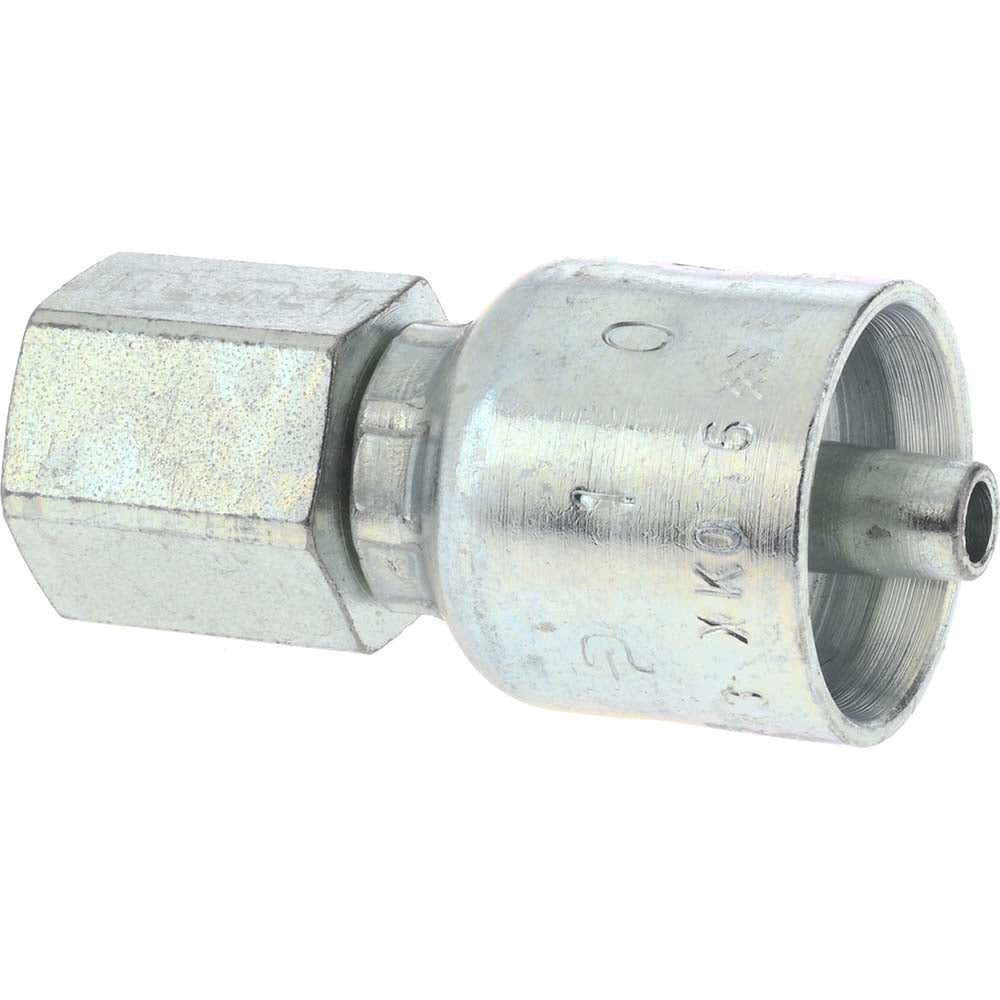Parker 10243-4-4 Hydraulic Hose Female Rigid Fitting 0.2500" Hose ID, Hose Size 4, 1/4-18 Thread
