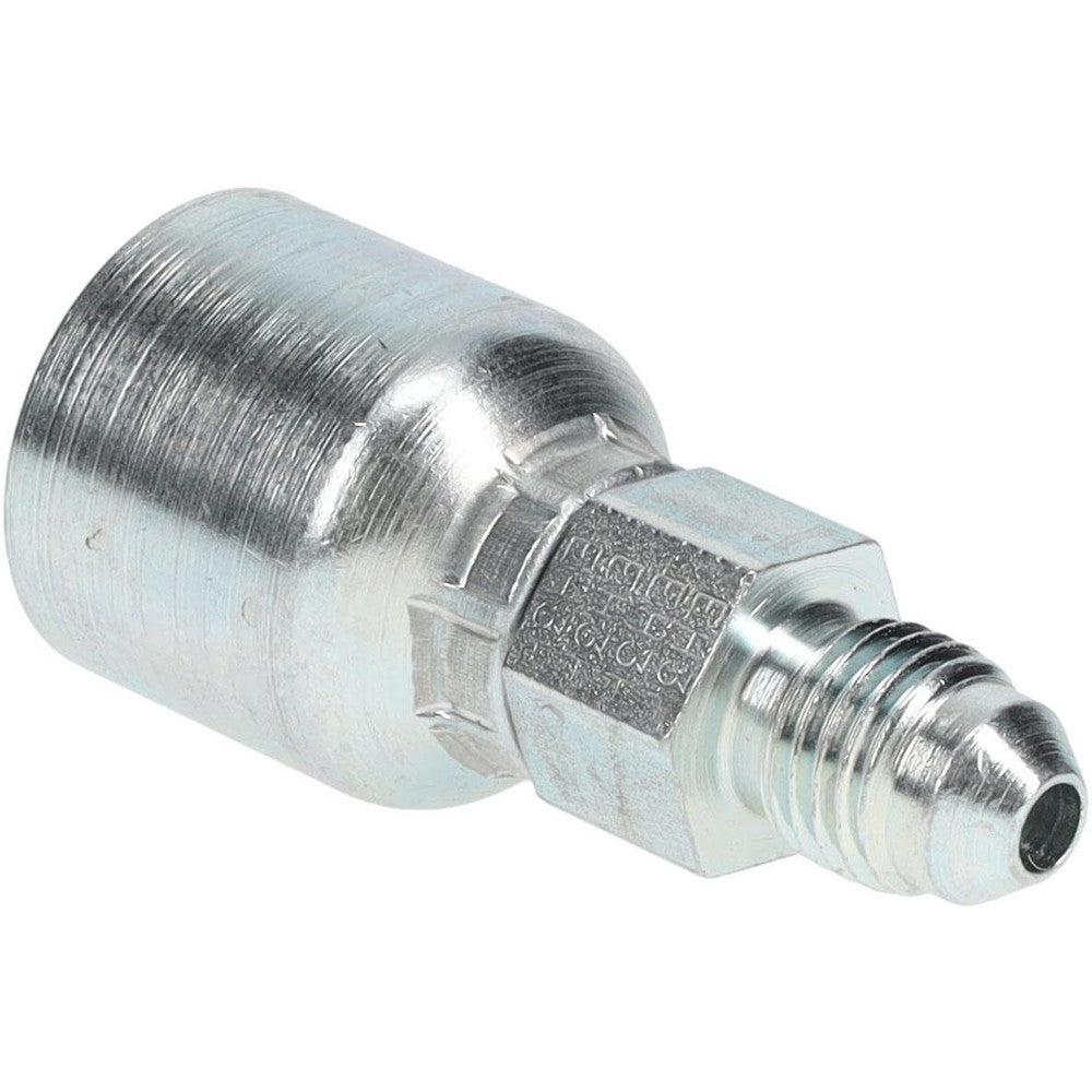 Parker 10343-4-4 Hydraulic Hose Male Rigid Fitting 0.25" ID, 4 mm, 7/16-20