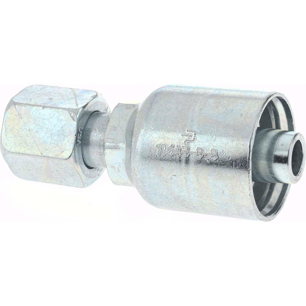 Parker 10643-8-8 Hydraulic Hose Female JIC 37 ° Swivel Fitting 0.5" ID, 8 mm, 1/2"