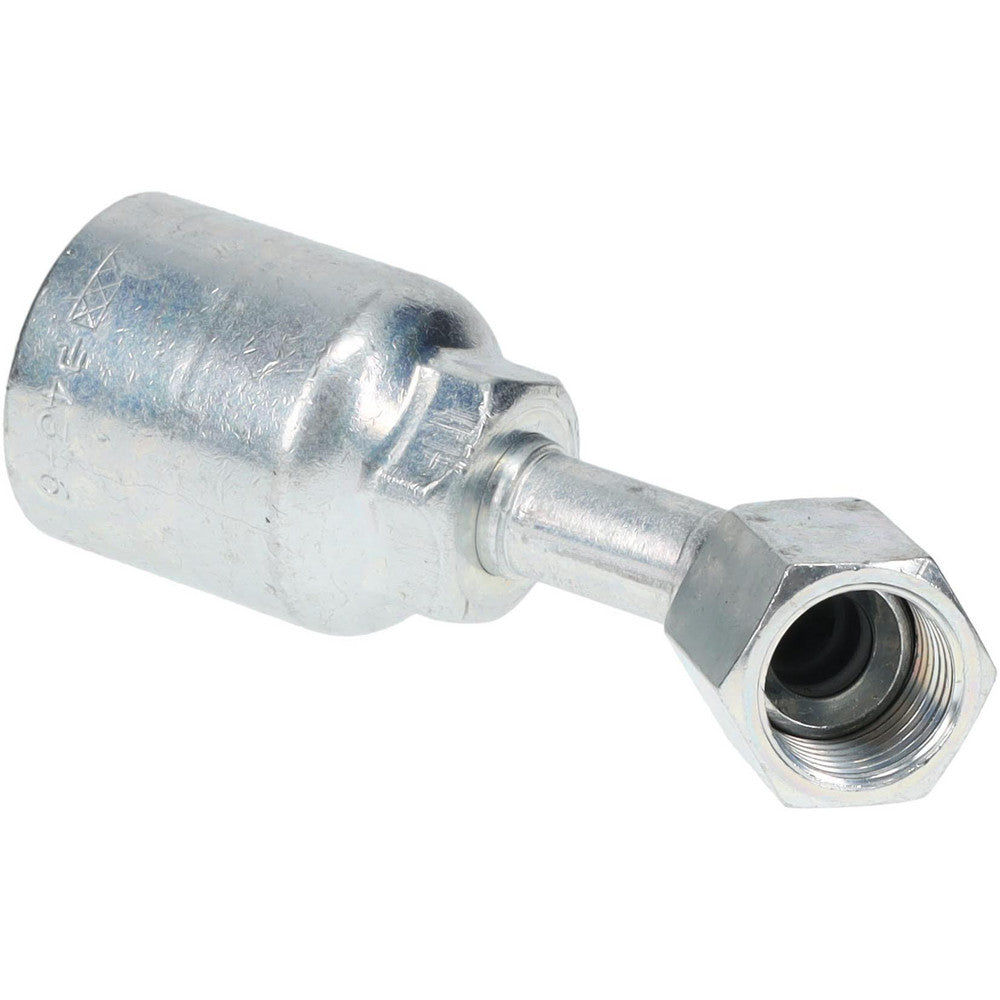 Parker 13743-6-6 Hydraulic Hose Female SAE 45 ° Swivel Fitting 0.375" ID, 6 mm, 3/8"