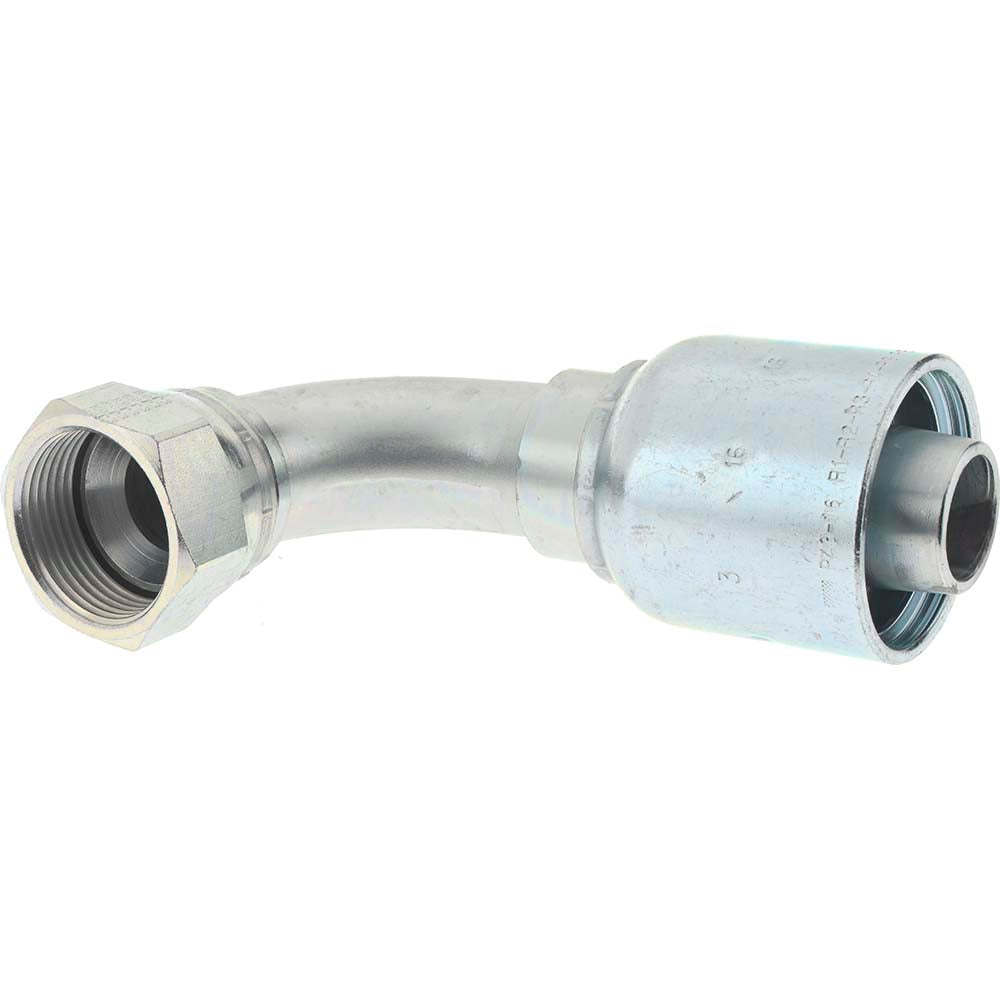 Parker 13943-16-16 Hydraulic Hose Short Drop Female JIC Swivel 90 deg Elbow 1.0000" Hose ID, Hose Size 16, 1-5/16-12 Thread