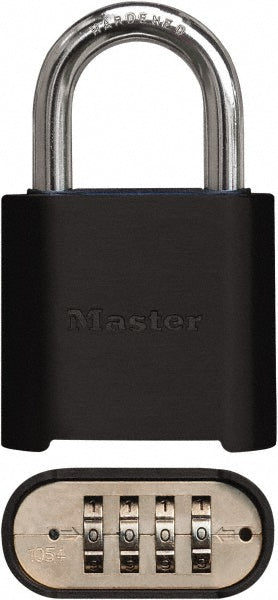 Master Lock 878 Combination Lock Zinc, 3" High, 2" Wide, Powder Coated