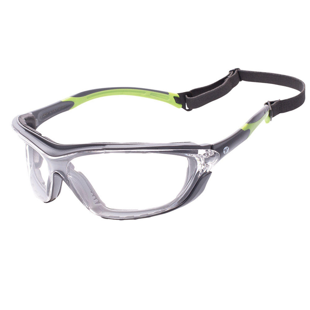 Encon Safety Products 1PRI4014 Safety Glasses Glasses Style Clear Lens Coating Anti-Fog Frame Style Foam Lined Full-Framed Frame Design Wrap Around Lens Color Clear Frame Color Gray