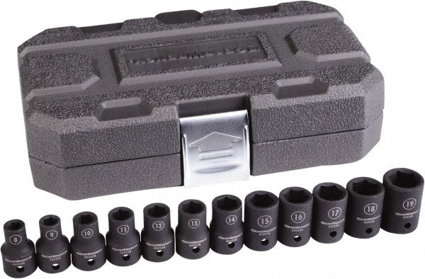 GEARWRENCH 84930N Impact Standard Socket Set 12 Pc, 1/2" Drive, 8.00 to 19.00" Socket