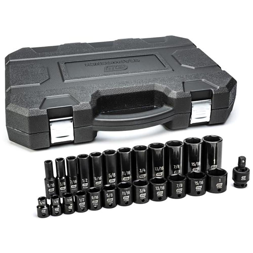 GEARWRENCH 84919N Deep Impact Standard Socket Set 25 Pc, 3/8" Drive, 5/16 to 1" Socket