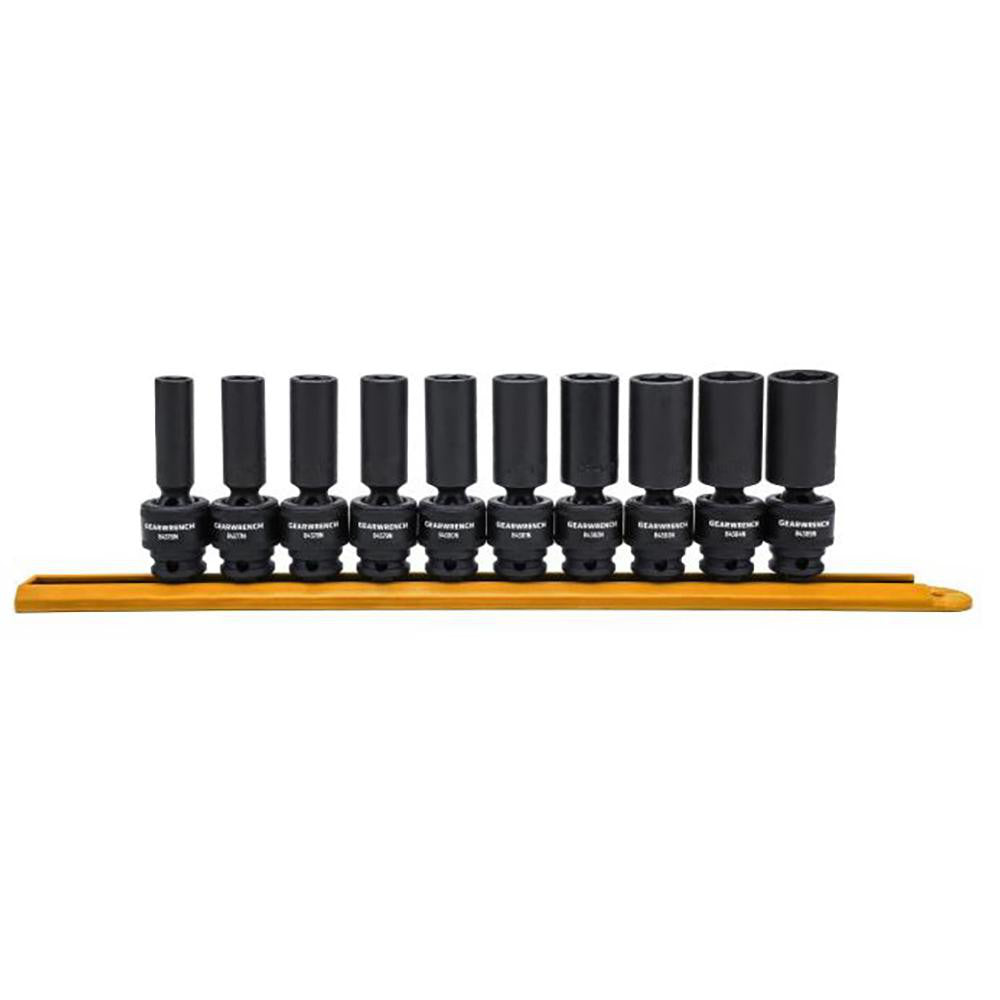 GEARWRENCH 84924N Deep Impact Universal Socket Set 10 Pc, 3/8" Drive, 10.00 to 19.00" Socket