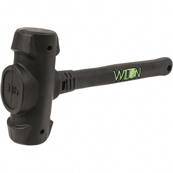 Wilton 55314 Dead Blow Hammer 3 lb Head, 1-7/8" Face Dia, Rubber Head