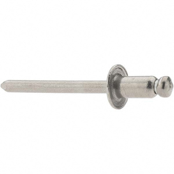 RivetKing FBF63/P100 Open End Blind Rivet Size 6-3, Dome Head, Stainless Steel Body, Stainless Steel Mandrel