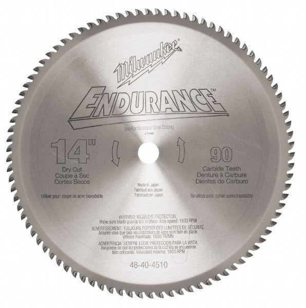 Milwaukee Tool 48-40-4510 Wet & Dry Cut Saw Blade 14" Dia, 1" Arbor Hole, 90 Teeth