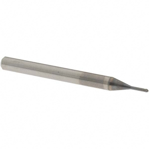 OSG 3111050 Ball End Mill 1.00 mm Dia, 0.80 mm LOC, 2 Flute, Solid Carbide