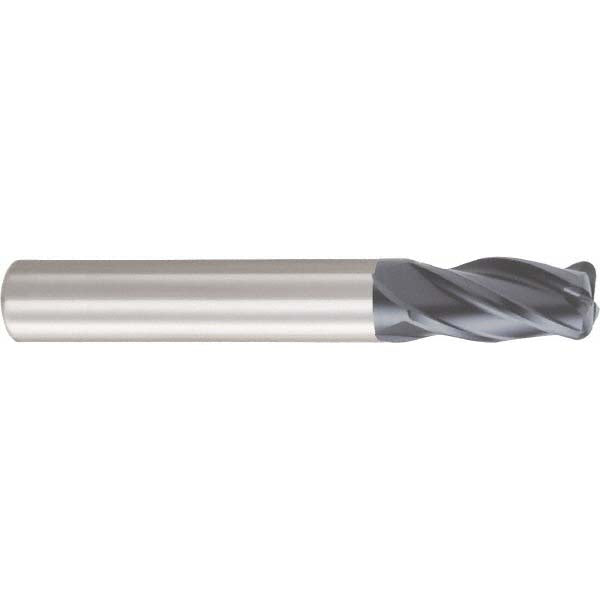 OSG 36700611 Corner Radius End Mill 1/8" Dia, 1/2" LOC, 0.0200" Radius, 4 Flute, Solid Carbide