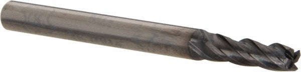 OSG 36700411 Corner Radius End Mill 7/64" Dia, 3/8" LOC, 0.0100" Radius, 4 Flute, Solid Carbide