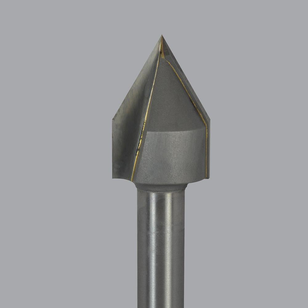 Onsrud 37-82 1" Diam, 0.856" LOC, 2 Flute Carbide-Tipped Edge Profile V-Groove Router Bit