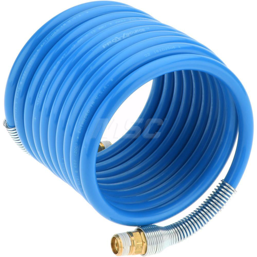 Pro-Source 5530038312PRO Coiled & Self Storing Hose 3/8" ID, 12' Long, Male Swivel x Male Swivel