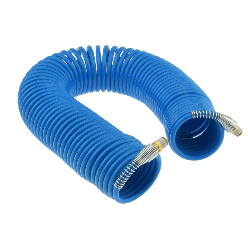 Pro-Source 5530014150PRO Coiled & Self Storing Hose 1/4" ID, 50' Long, Male Swivel x Male Swivel