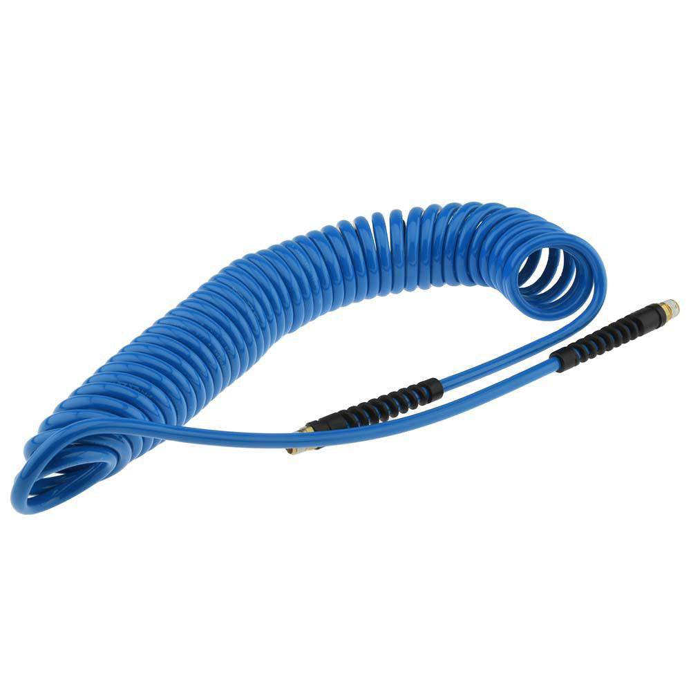 Pro-Source 5540014125PRO Coiled & Self Storing Hose 1/4" ID, 25' Long, Male Swivel x Male Swivel
