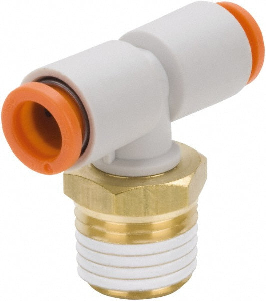 SMC Pneumatics KQ2T09-34AS Push-to-Connect Push-to-Connect Fitting Branch Tee, NPT, 5/16" OD