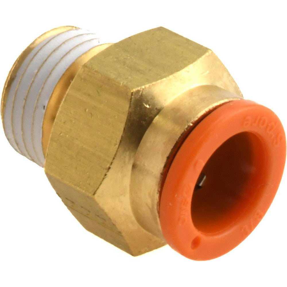 SMC Pneumatics KQ2H11-35AS Push-to-Connect Push-to-Connect Fitting Connector, NPT, 3/8" OD