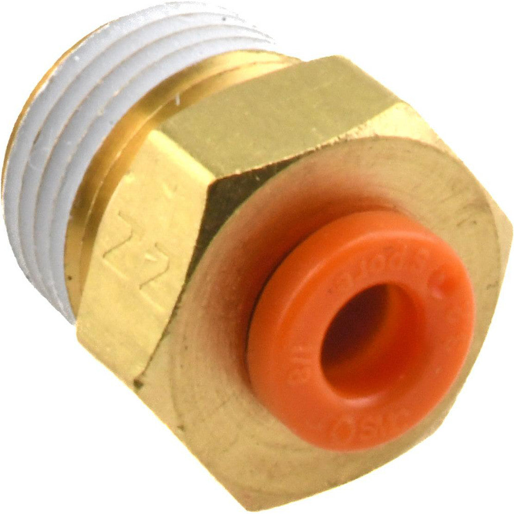 SMC Pneumatics KQ2H01-34AS Push-to-Connect Push-to-Connect Fitting Connector, NPT, 1/8" OD