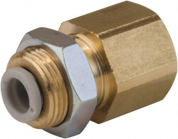 SMC Pneumatics KQ2E10-02A Push-to-Connect Push-to-Connect Fitting Bulkhead, BSPT, 10.00 mm OD