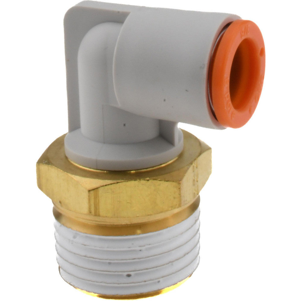 SMC Pneumatics KQ2L11-37AS Push-to-Connect Push-to-Connect Fitting Elbow, NPT, 3/8" OD