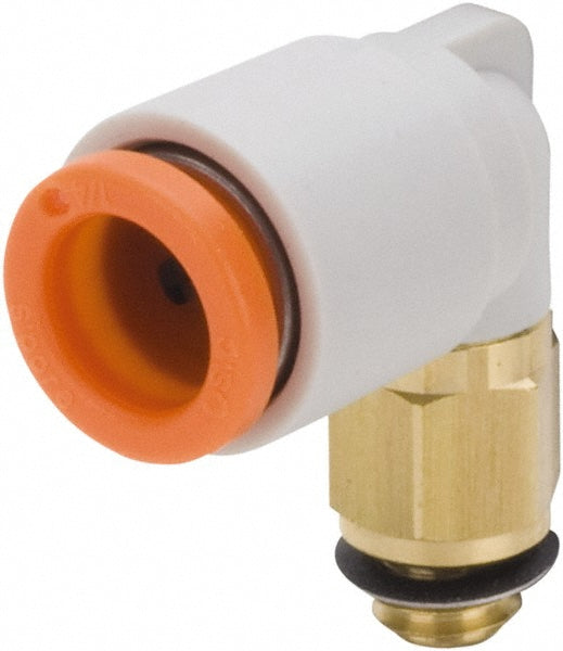SMC Pneumatics KQ2L03-32A Push-to-Connect Push-to-Connect Fitting Elbow, #10-32 Thread, UNF, 5/32" OD