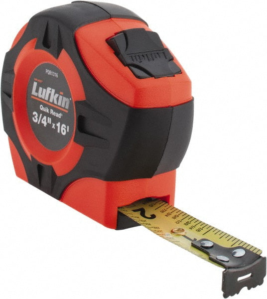 Lufkin PQR1316N Tape Measure 16' Long, 3/4" Width, Yellow Blade