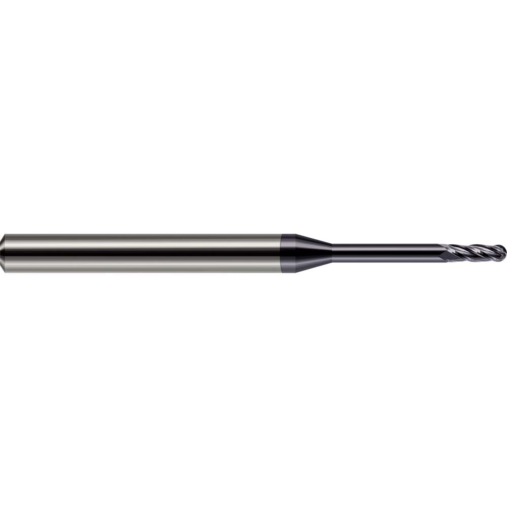 Harvey Tool 76840-C3 Ball End Mill 0.0400" Dia, 0.1200" LOC, 4 Flute, Solid Carbide