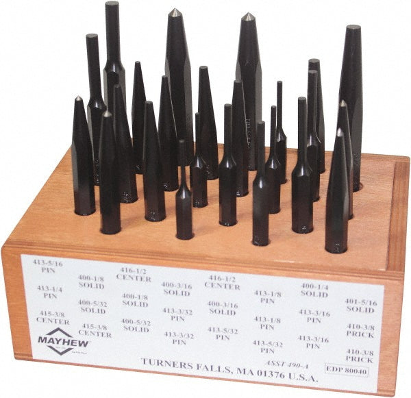 Mayhew 80040 Center Pin Prick & Starter Punch Set 24 Pc