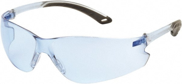 PYRAMEX S5860S Safety Glass Scratch-Resistant, Polycarbonate, Blue Lenses, Frameless, UV Protection