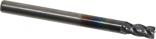 Kennametal 4047693 Square End Mill 1/8'' Dia, 1/4'' LOC, 1/8'' Shank Dia, 1-1/2'' OAL, 4 Flutes, Solid Carbide