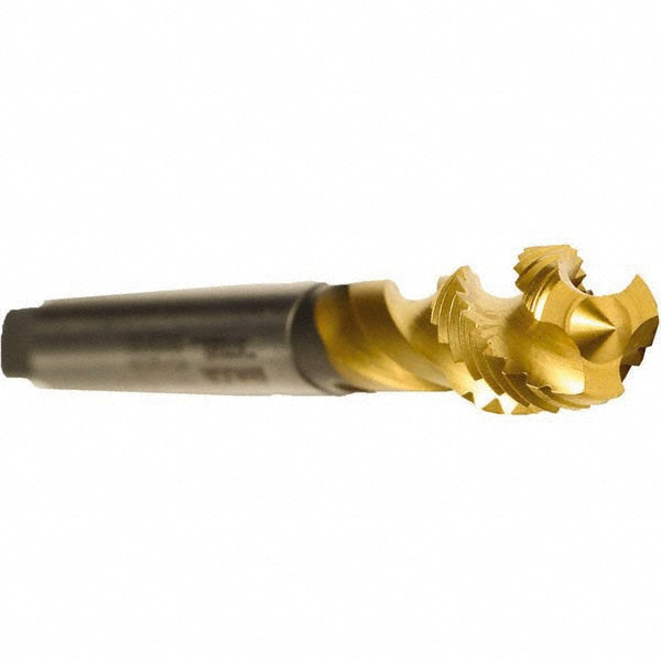 Emuge AU501400.0116 Spiral Flute Tap M16x2.00 Metric, 3 Flutes, Modified Bottoming, 6H Class of Fit, Cobalt, TIN Coated