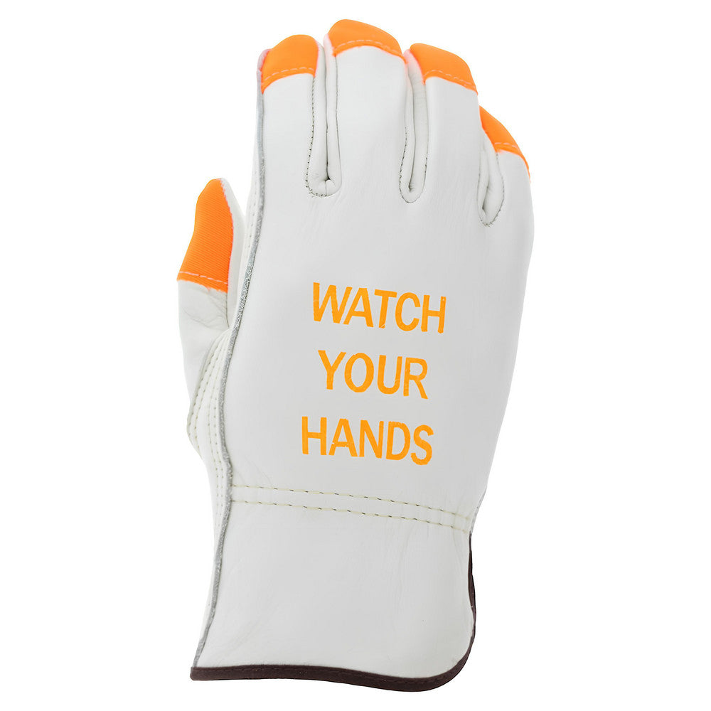 MCR Safety 3213HVIL Work Gloves Memphis® 3213HVI, Size Large, Cowhide Leather Lined, Cowhide Leather, General Purpose