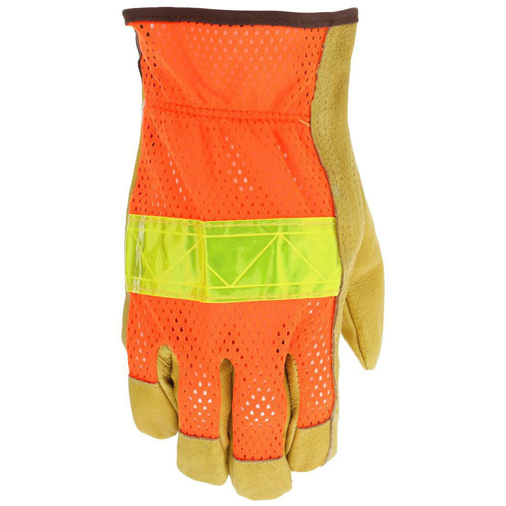 MCR Safety 34111XXL Work Gloves Luminator™ 34111, Size 2X-Large, Pigskin Leather Lined, Pigskin Leather, General Purpose