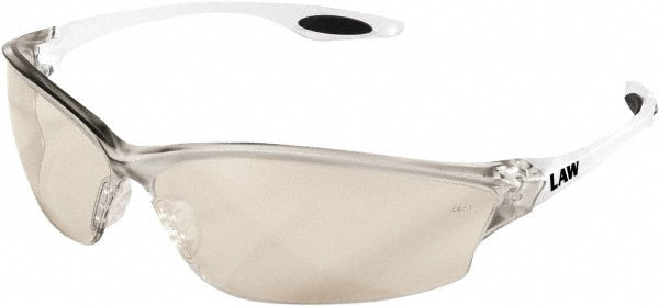MCR Safety LW219 Safety Glasses Scratch-Resistant, Polycarbonate, Clear Mirror Lenses, Full-Framed