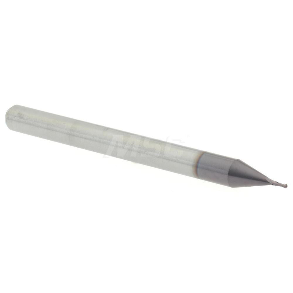 Accupro 14797377 Ball End Mill 0.02" Dia, 0.06" LOC, 2 Flute, Solid Carbide